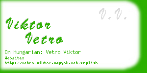 viktor vetro business card